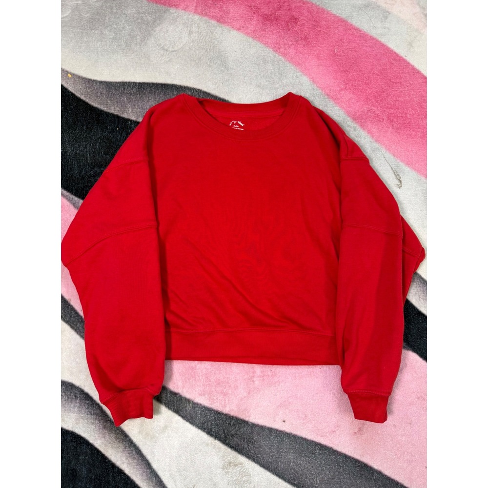 Art Class Girls Red Crewneck Sweatshirt XL 14 Drop Shoulder Fleece Pullover